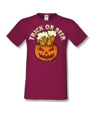 Мъжка тениска Хелоуин Halloween Trick or beer 3