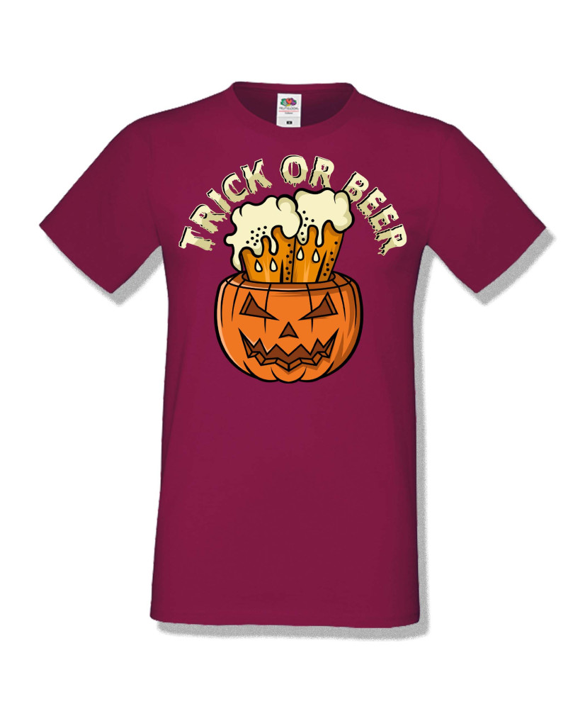 Мъжка тениска Хелоуин Halloween Trick or beer 3
