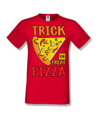 Мъжка тениска Хелоуин Halloween Trick or pizza