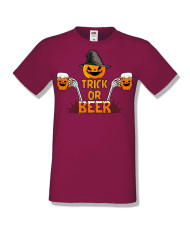 Мъжка тениска Хелоуин Halloween Trick or beer 2