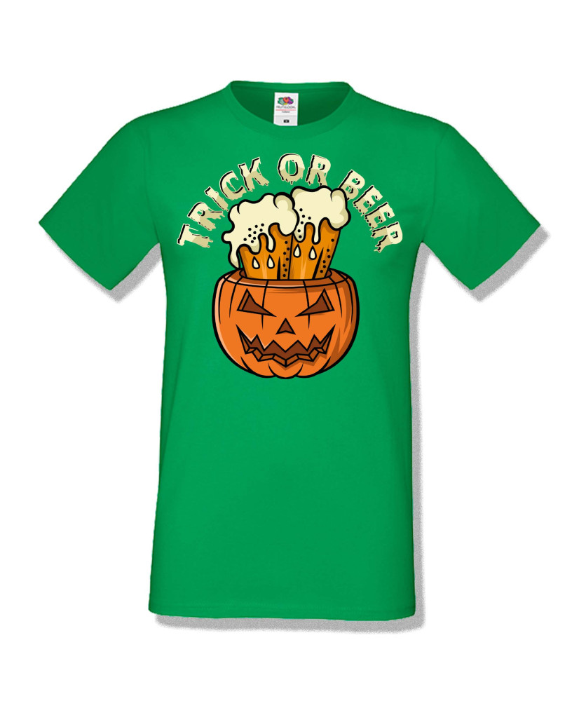 Мъжка тениска Хелоуин Halloween Trick or beer 3