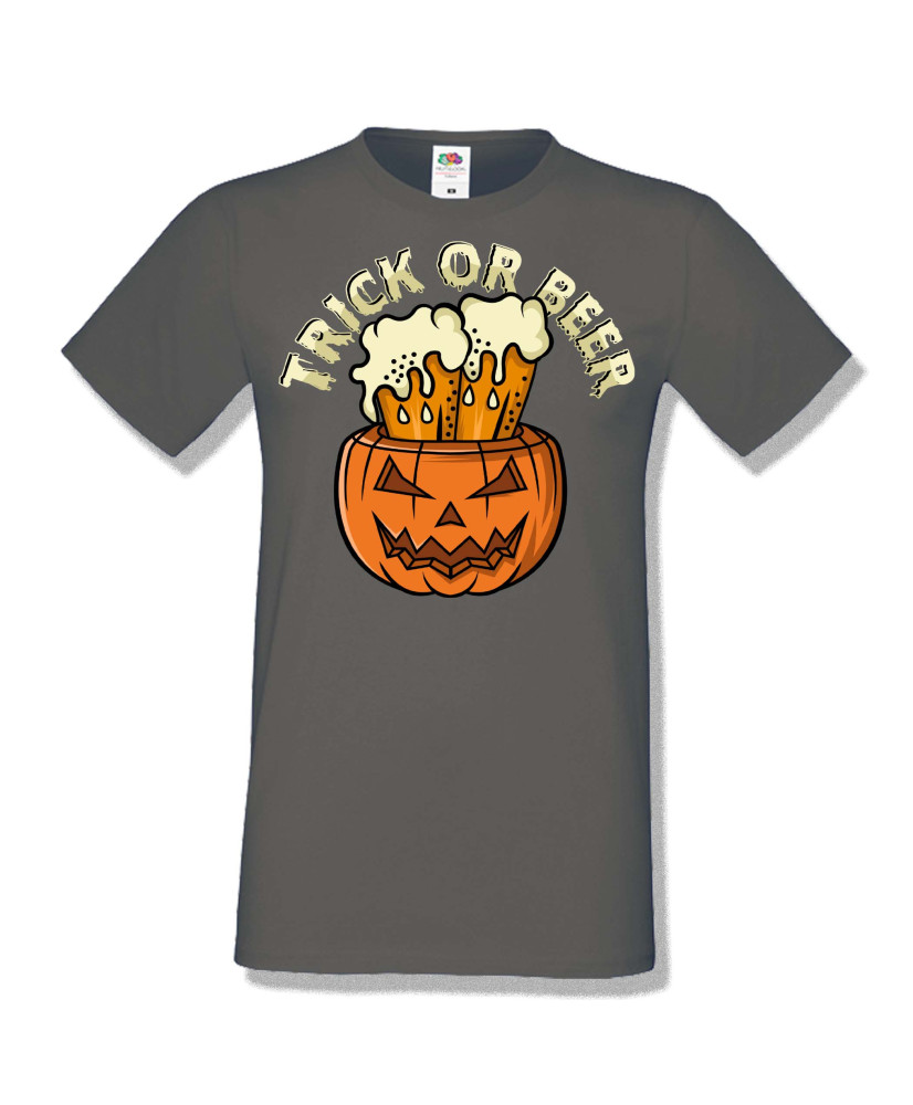 Мъжка тениска Хелоуин Halloween Trick or beer 3