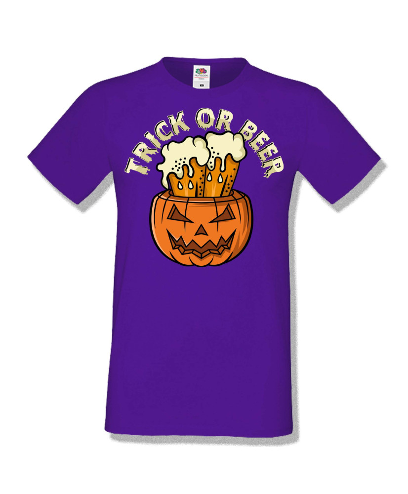 Мъжка тениска Хелоуин Halloween Trick or beer 3