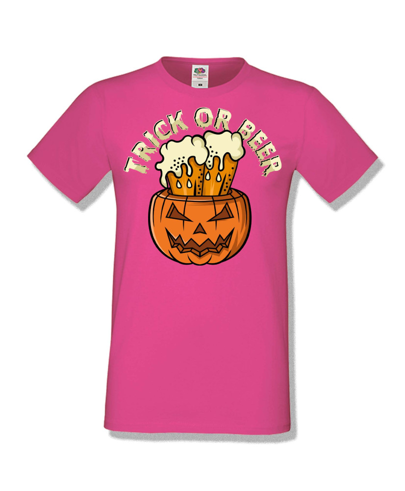 Мъжка тениска Хелоуин Halloween Trick or beer 3