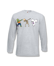 Мъжка тениска Хелоуин Halloween Zombie skeleton ghost dabbing