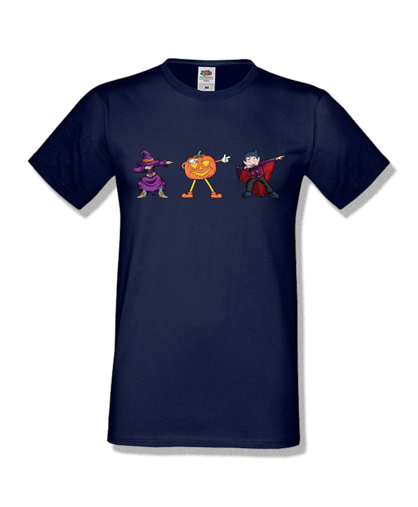 Мъжка тениска Хелоуин Halloween Witch pumpkin vampire dabbing