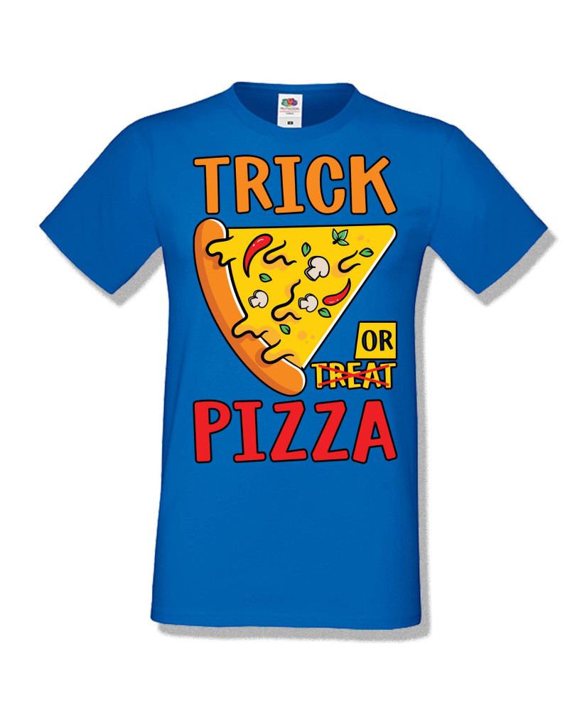 Мъжка тениска Хелоуин Halloween Trick or pizza