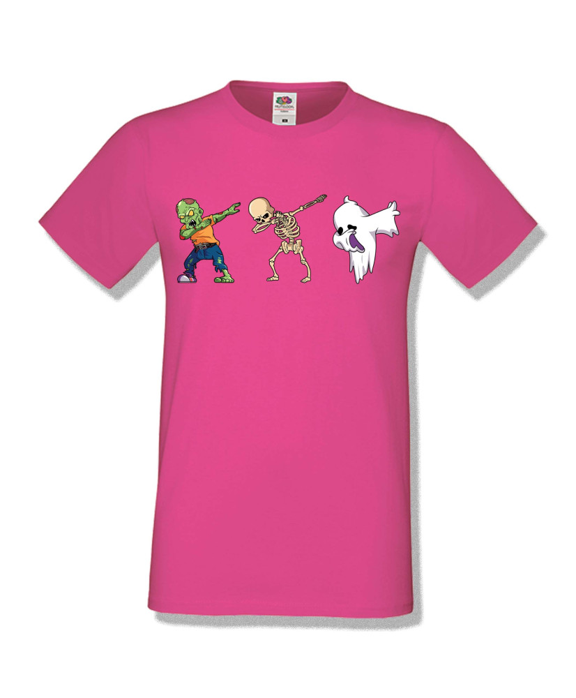 Мъжка тениска Хелоуин Halloween Zombie skeleton ghost dabbing
