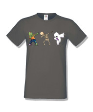 Мъжка тениска Хелоуин Halloween Zombie skeleton ghost dabbing