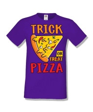 Мъжка тениска Хелоуин Halloween Trick or pizza