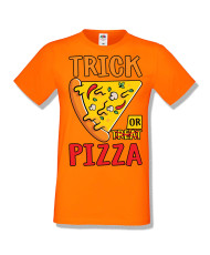 Мъжка тениска Хелоуин Halloween Trick or pizza