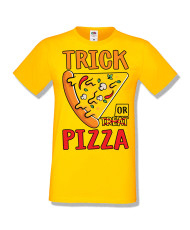 Мъжка тениска Хелоуин Halloween Trick or pizza