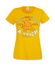 Дамска тениска Хелоуин Halloween Yes I Can Drive A Stick