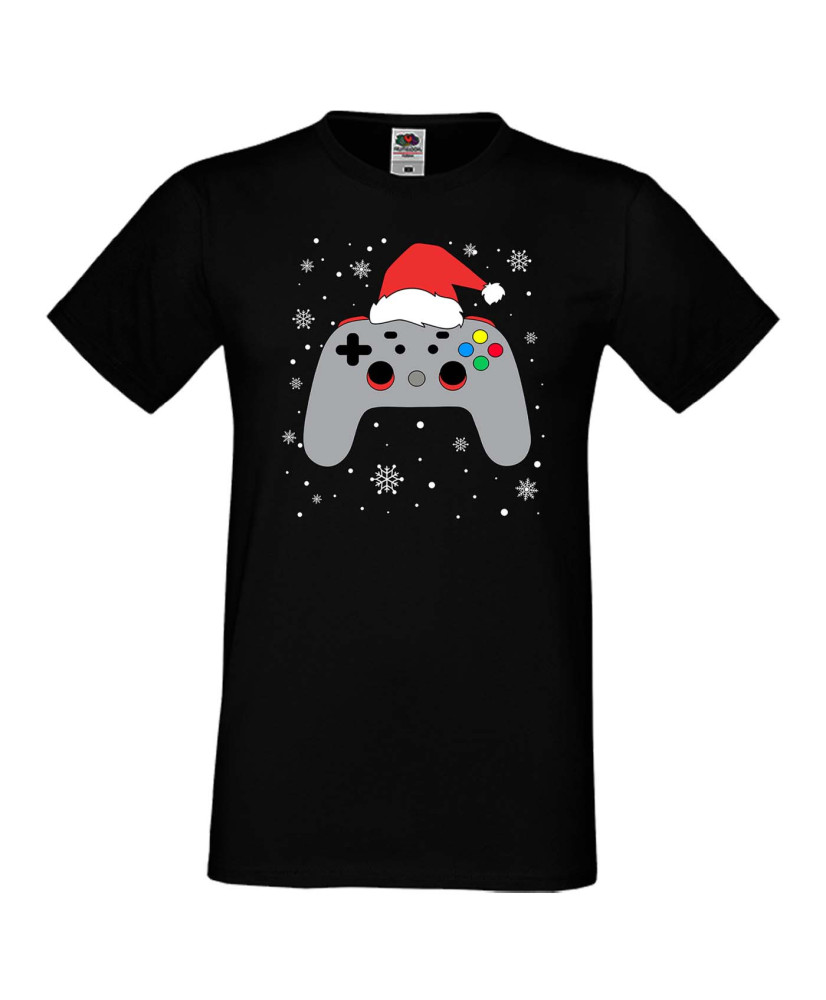 Мъжка коледна тениска Christmas Gamer Gamepad