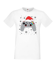 Мъжка коледна тениска Christmas Gamer Gamepad