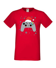Мъжка коледна тениска Christmas Gamer Gamepad