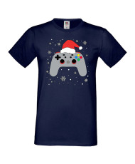 Мъжка коледна тениска Christmas Gamer Gamepad