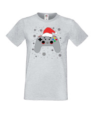 Мъжка коледна тениска Christmas Gamer Gamepad