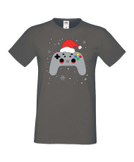 Мъжка коледна тениска Christmas Gamer Gamepad