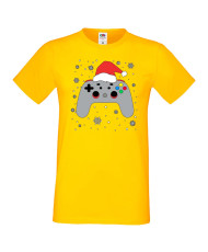 Мъжка коледна тениска Christmas Gamer Gamepad