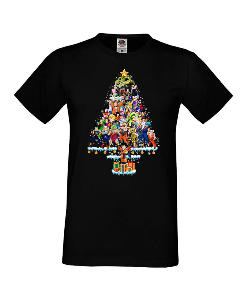 Мъжка коледна тениска Dragon Ball Z Christmas Tree
