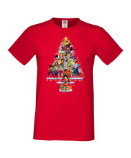 Мъжка коледна тениска Dragon Ball Z Christmas Tree