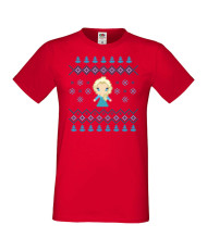 Мъжка коледна тениска Frozen Elsa Christmas
