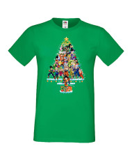Мъжка коледна тениска Dragon Ball Z Christmas Tree