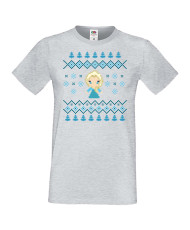 Мъжка коледна тениска Frozen Elsa Christmas