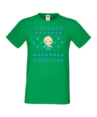 Мъжка коледна тениска Frozen Elsa Christmas
