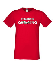 Мъжка коледна тениска I Would Rather Be Gaming