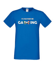 Мъжка коледна тениска I Would Rather Be Gaming