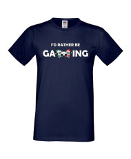 Мъжка коледна тениска I Would Rather Be Gaming