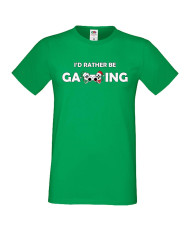 Мъжка коледна тениска I Would Rather Be Gaming
