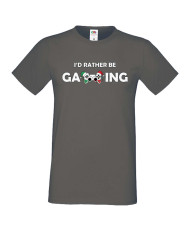 Мъжка коледна тениска I Would Rather Be Gaming