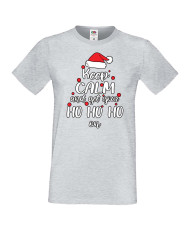 Мъжка коледна тениска Keep Calm And Get Your Ho Ho Ho On