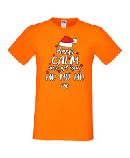 Мъжка коледна тениска Keep Calm And Get Your Ho Ho Ho On