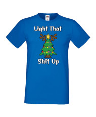 Мъжка коледна тениска Light That Sh*t Up
