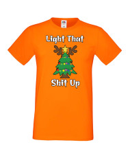 Мъжка коледна тениска Light That Sh*t Up
