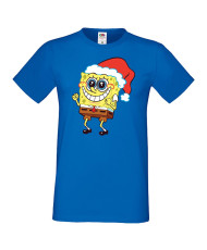 Мъжка коледна тениска Spongebob Christmas Hat