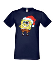 Мъжка коледна тениска Spongebob Christmas Hat