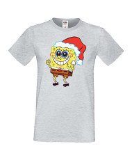 Мъжка коледна тениска Spongebob Christmas Hat