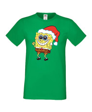 Мъжка коледна тениска Spongebob Christmas Hat