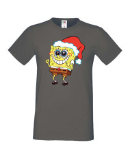 Мъжка коледна тениска Spongebob Christmas Hat