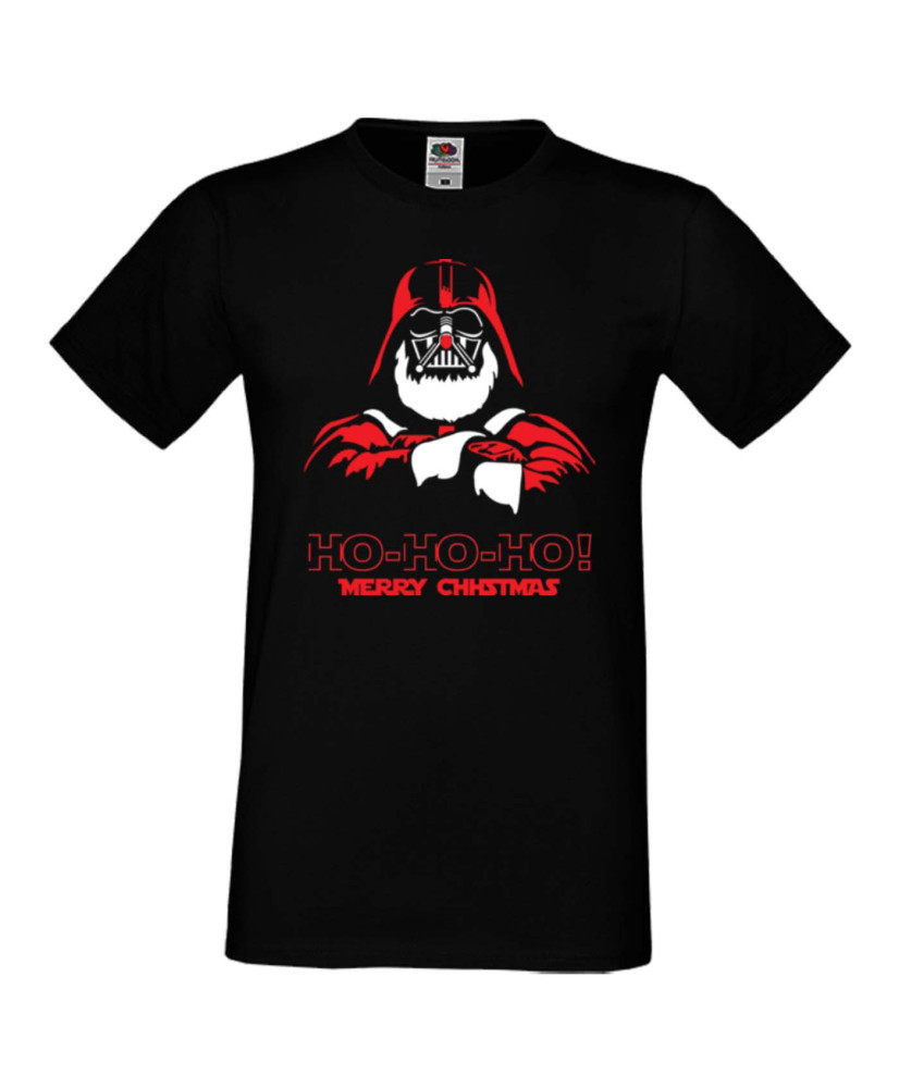 Мъжка коледна тениска Darth Vader Santa
