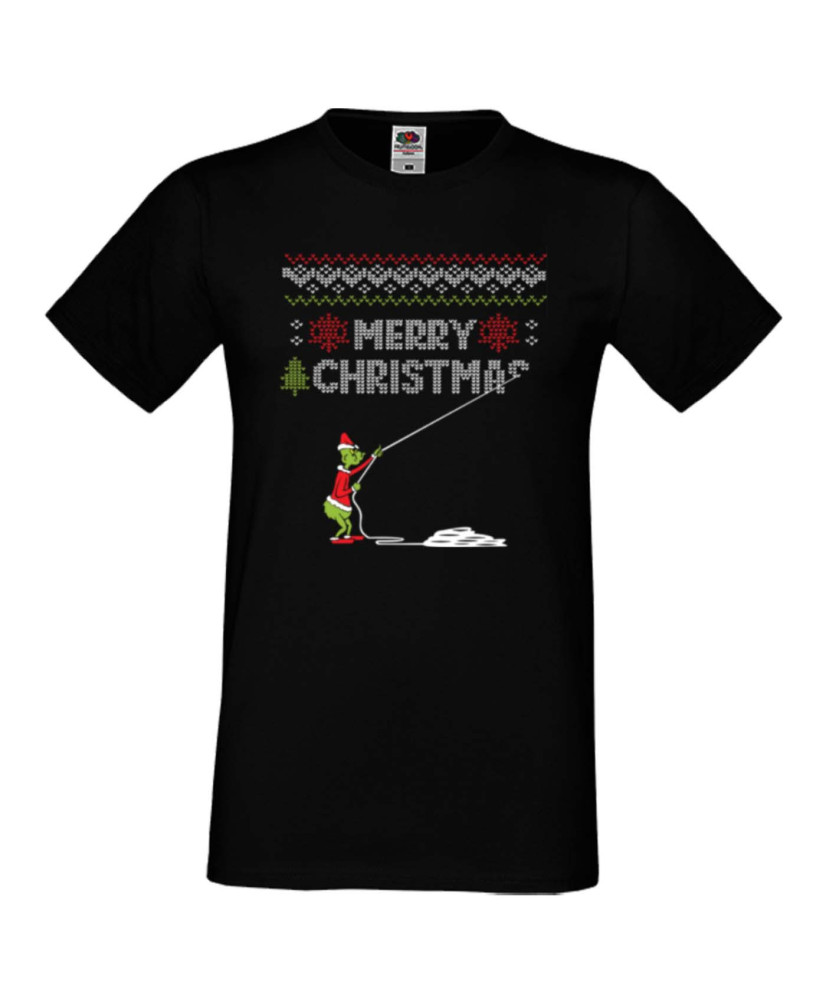 Мъжка коледна тениска Grinch Merry Christmas