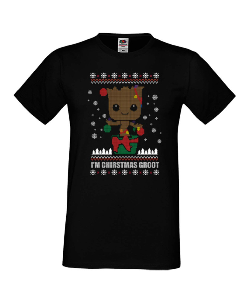 Мъжка коледна тениска Guardians Of The Galaxy Groot Christmas 01