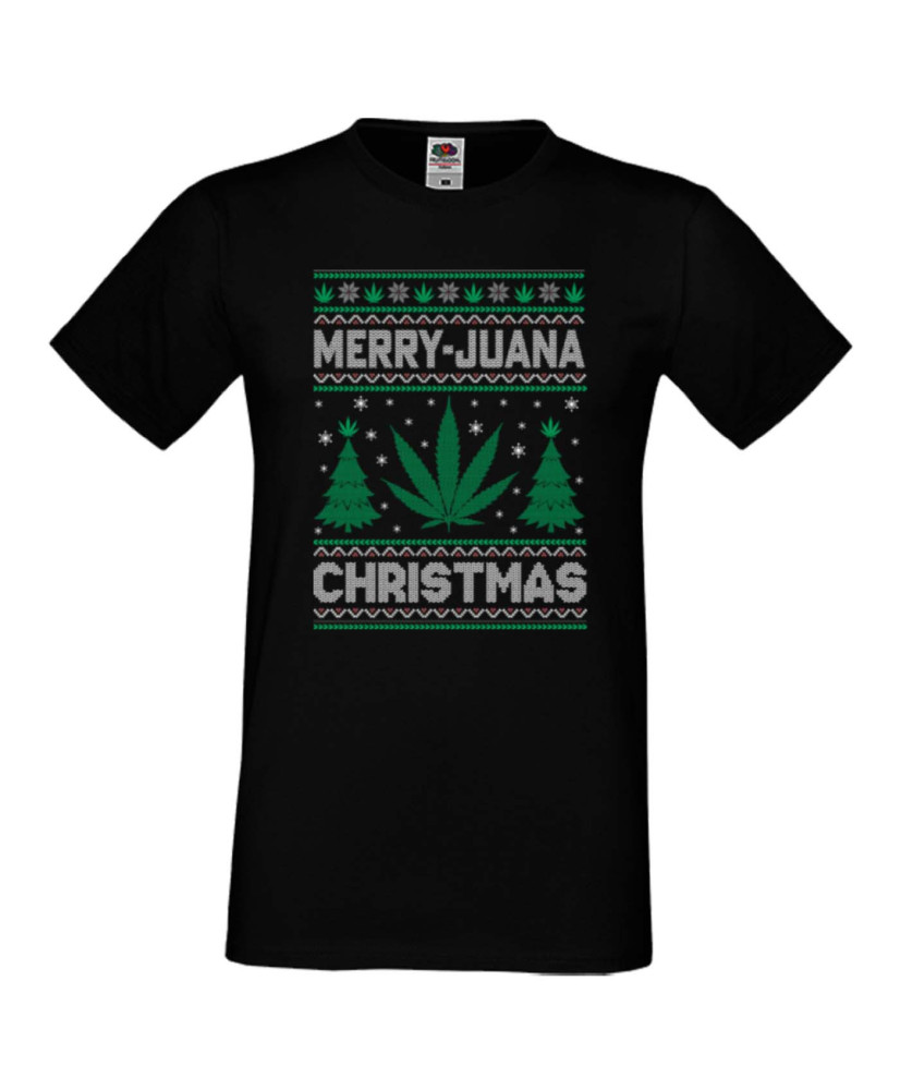 Мъжка коледна тениска Merry juana christmas