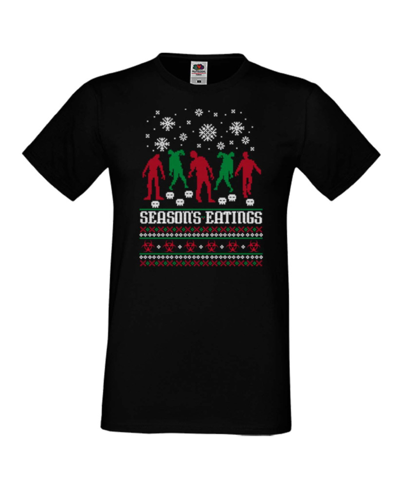 Мъжка коледна тениска The Walking Dead Zombies Christmas 02