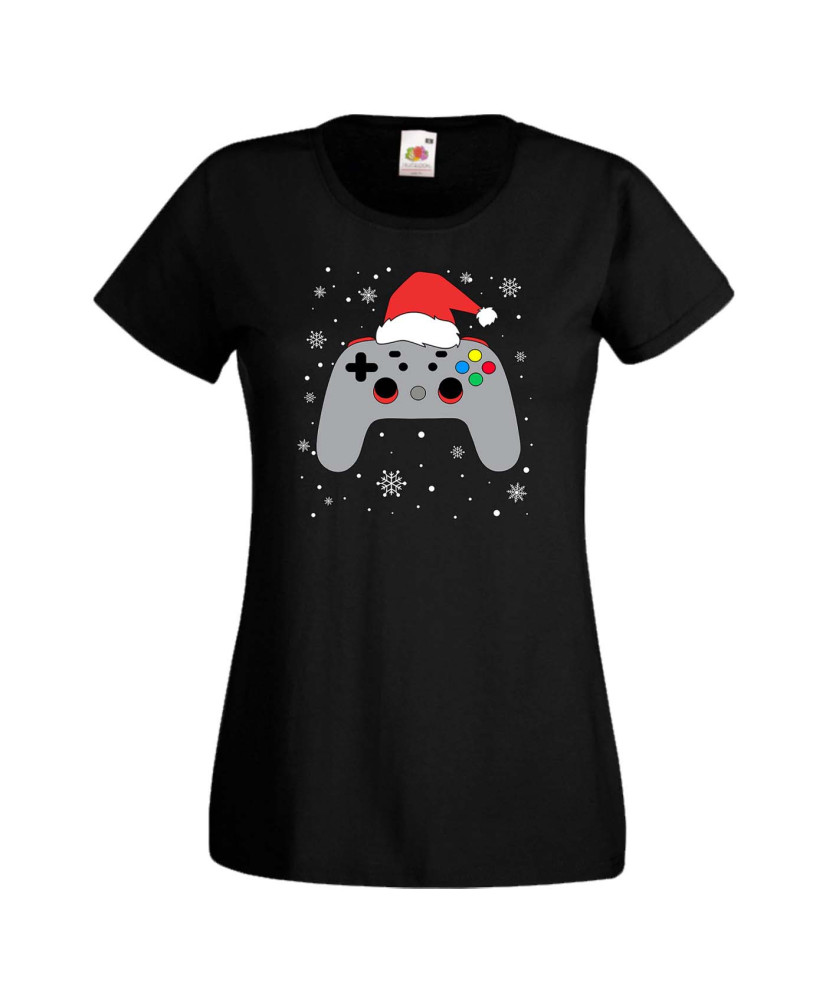 Дамска коледна тениска Christmas Gamer Gamepad